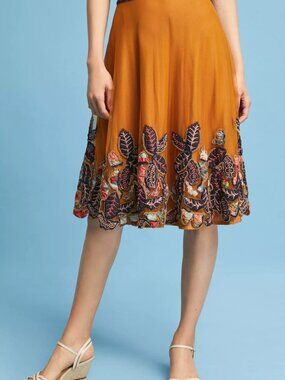 ANthropologie Bhanuni by Jyoti Yellow Sita Tulle Skirt Sz Small New